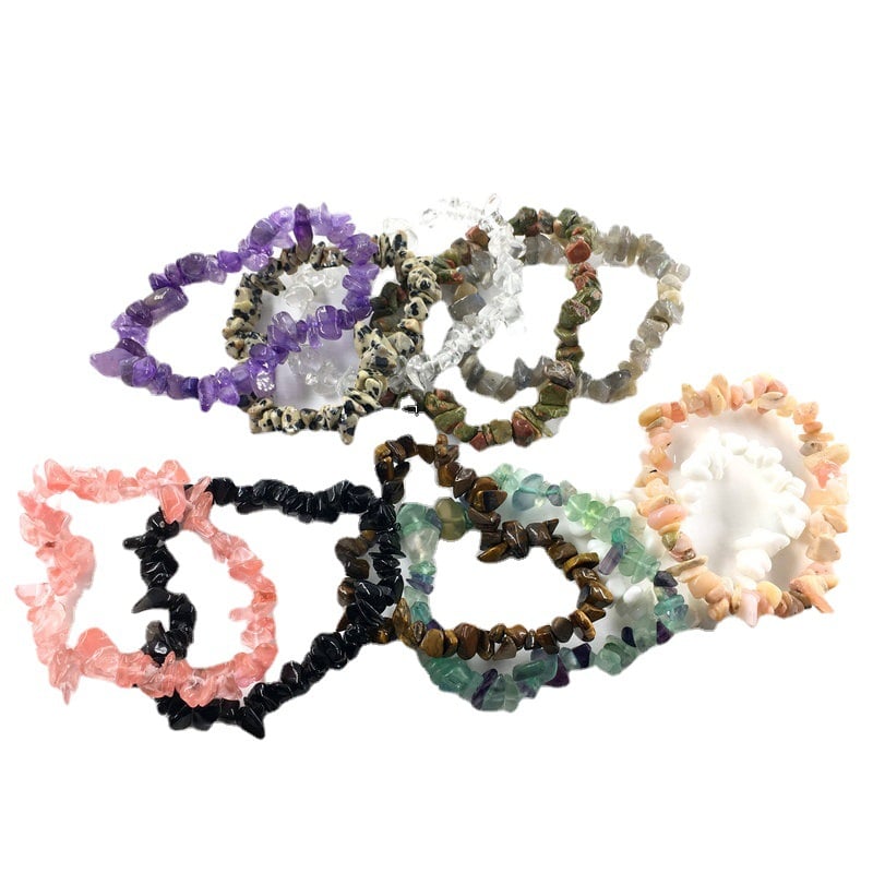 ✨Natural Crystals Stretchy Chip Bracelets,Bracelet For Women,Healing Crystals Chip Bracelet,For Gift Crystals Bracelets