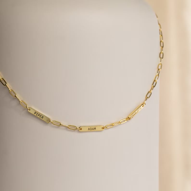 Custom Engraved Charm Necklace