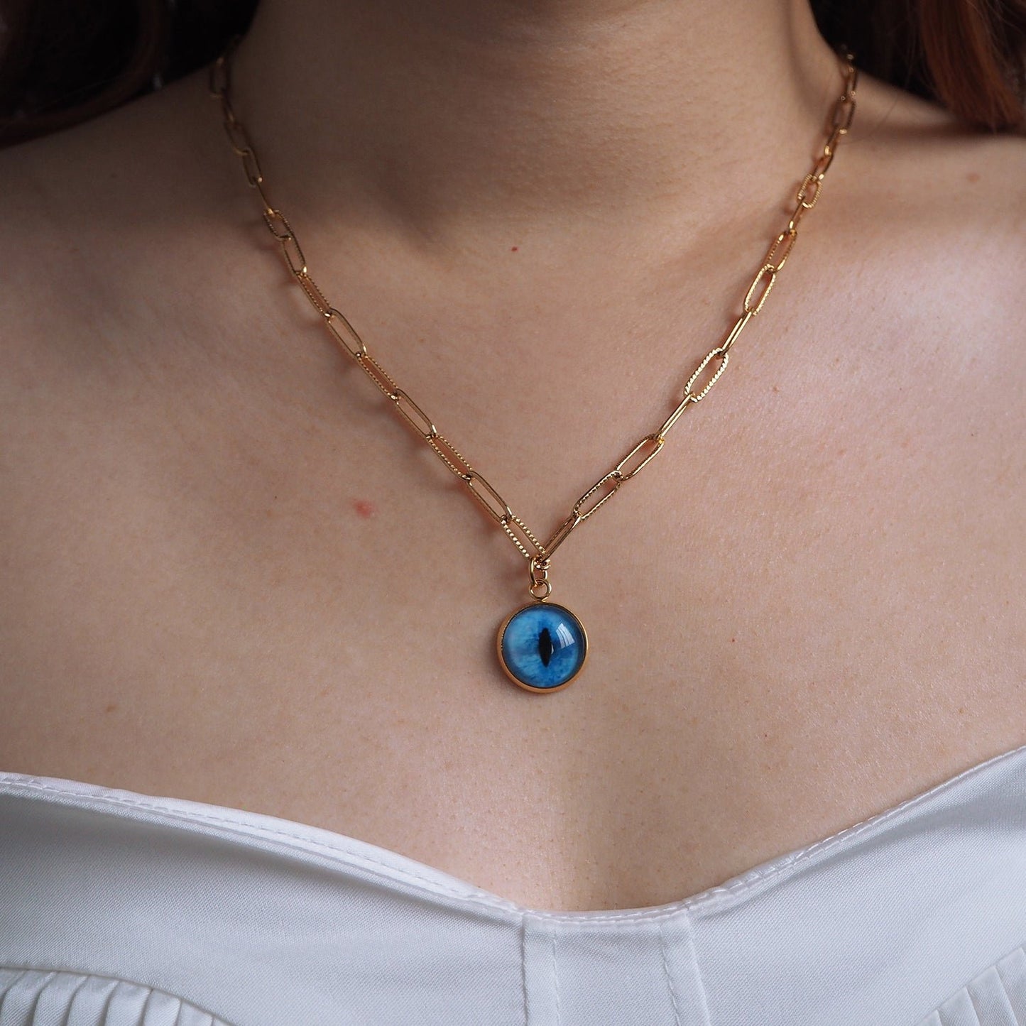 Custom Pet Eye Necklace